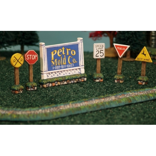 Plaster Molds - Set of 6 Village Signs